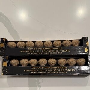 Elegant Tan Drawer Pulls Set of 8